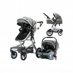 Yoyko Elegance Travel Sistem Bebek Arabası 3 in 1 Gri Silver