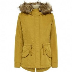 Only Kahverengi Kadın Günlük Mont 15158948-Rubber Lucca Parka Jacket